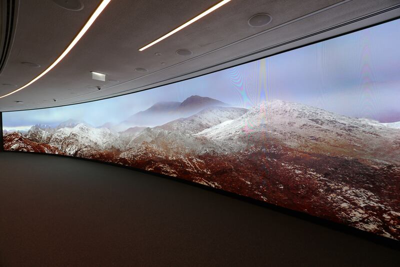 The screen will take visitors on a tour of Saudi Arabia's natural attractions.