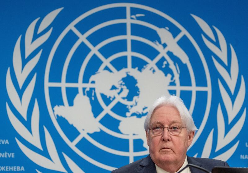 Martin Griffiths has informed the UN Secretary General Antonio Guterres of his intention to step down as the UN's top emergency relief co-ordinator by June. Reuters
