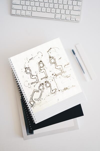 A sketch of Anna Khoury's no-touch tool. Courtesy Anna K Interiors 