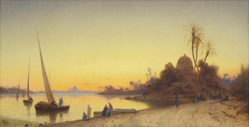 Hermann Corrodi’s ‘Sunset by the Nile'. 