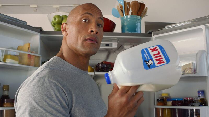 This undated screenshot provided by the Milk Processor Education Program, known as MilkPep shows the company's Super Bowl advertisement. The Milk Processor Education Program, known as MilkPep and popular for its "Got Milk?" print ads, is featuring actor and professional wrestler Dwayne "The Rock" Johnson in a 30-second ad in the second quarter that is directed by Peter Berg. (AP Photo/Milk Processor Education Program) *** Local Caption ***  Super Bowl-Advertising-Milk Processor Education Program.JPEG-0ca5a.jpg