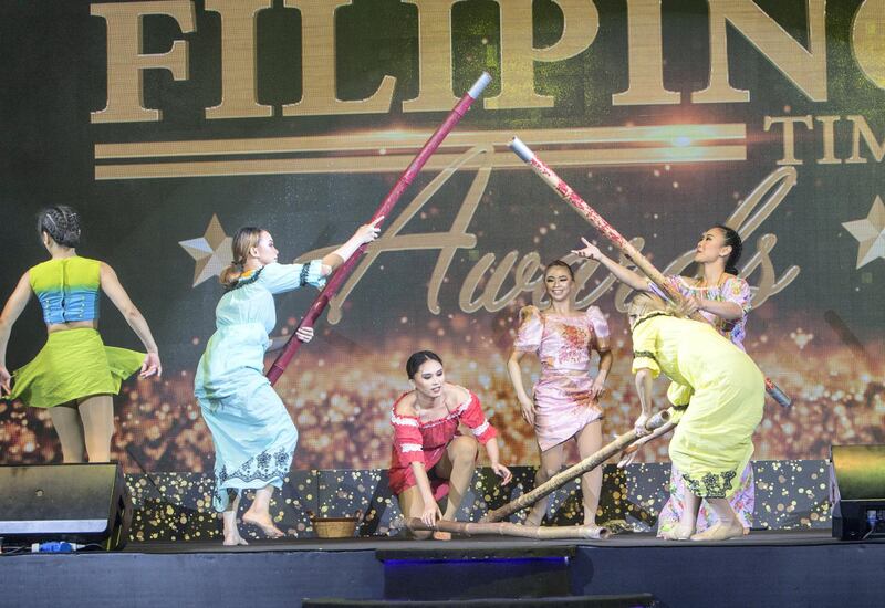 Dubai, United Arab Emirates-  Performers at the Filipino Times award at Sofitel at The Palm.  Ruel Pableo for The National