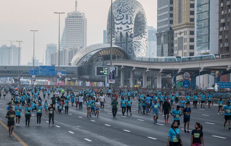 Participants will pass by various Dubai landmarks as part of the run. Ruel Pableo for The National