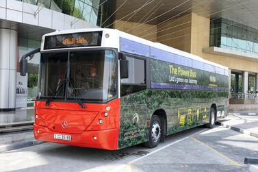 Dubai last year tested electric buses that can be charged as they pass over magnetic strips on the road. Wam