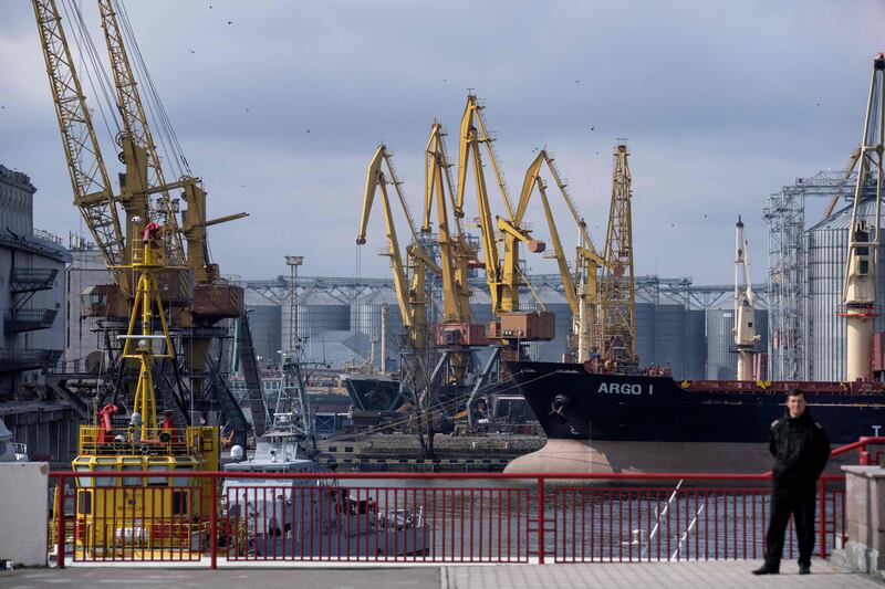 The port of Odesa is one of Ukraine's main gateways to the Black Sea and the world grain market. AFP