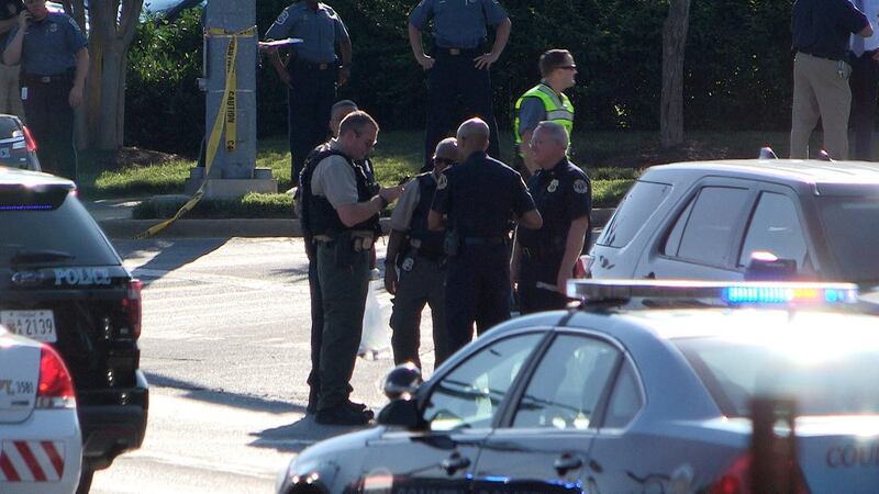 A video grab shows police at the scene. Greg Miller / EPA