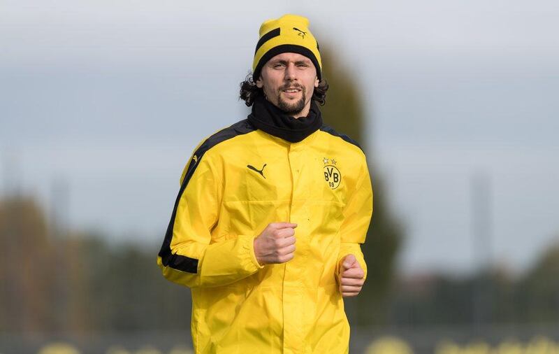 Borussia Dortmund’s Neven Subotic attends training. Guido Kirchner / DPA / AFP