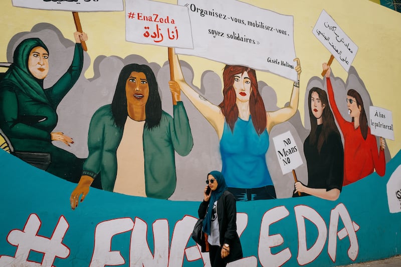 Tunisia's #EnaZeda or #metoo movement has prompted thousands of women to share stories of sexual harassment and abuse. Erin Clare Brown / The National