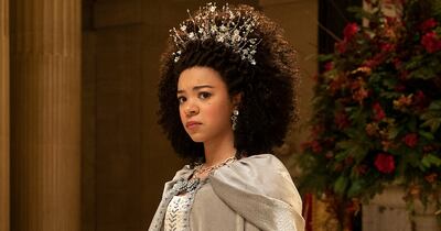 British actress India Amarteifio portrays Queen Charlotte in the Netflix show Queen Charlotte: A Bridgerton Story. Photo: Netflix