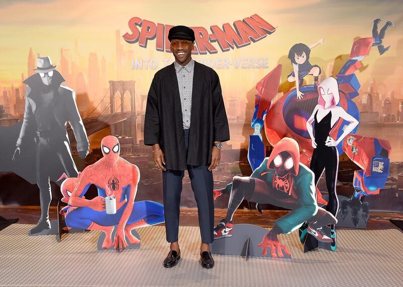 LOS ANGELES, CA - NOVEMBER 30: Mahershala Ali attends the photo call for Sony Pictures releasing's "Spider-Man: Into The Spider-Verse" at Four Seasons Hotel Los Angeles at Beverly Hills on November 30, 2018 in Los Angeles, California.   Gregg DeGuire/Getty Images/AFP