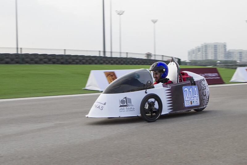 An all-women Qatari team won the capital’s first hybrid-electric challenge. Team Gernas 114 managed a total of 101 laps in the final race last Friday, earning them the championship. Mona Al-Marzooqi / The National