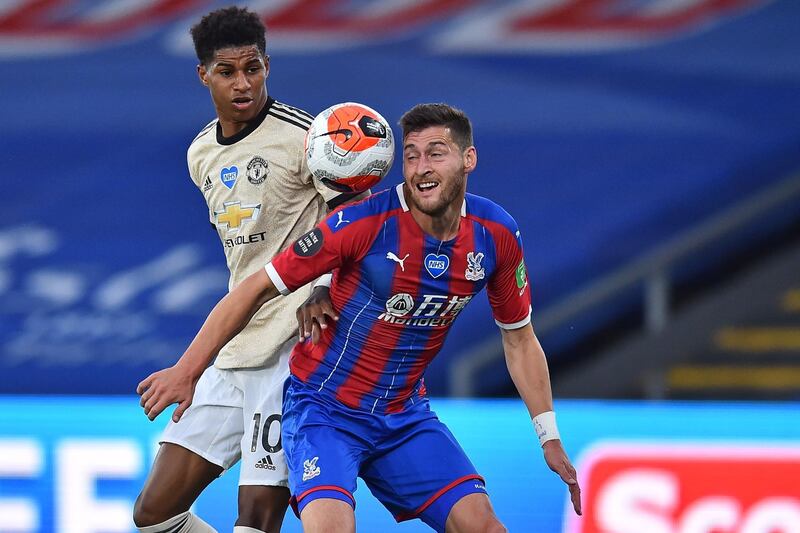 Joel Ward - 6: So reliable for Palace but found Rashford and Martial tough opponents. AFP