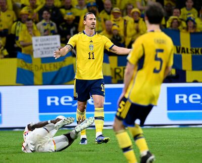 Sweden's Zlatan Ibrahimovic made a highly-anticipated return to International football. AP