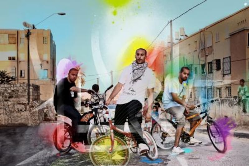  Bike_Kids

Based in Lyd, near Tel Aviv, Palestinian rappers DAM - Tamer Nafar, Suhell Nafar and Mahoud Jreri - have found a way to raise money and perform without leaving their home town.
Photo Courtesy DAM