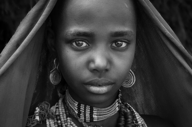 People / Cultures and Communities of Africa winner 'The Abore girl' by Simone Osborne was taken in Ethiopia's Omo Valley. Photo: Simone Osborne