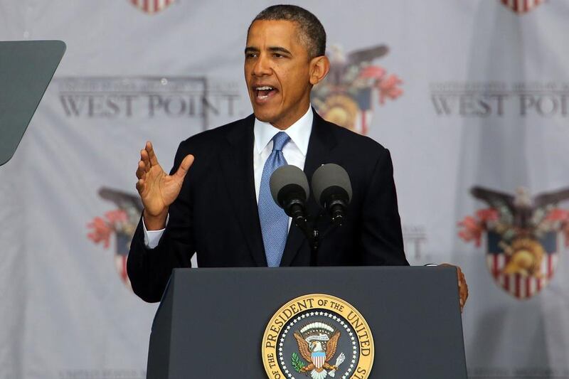 US President Barack Obama gives the commencement address at this year's graduation ceremony at the US Military Academy at West Point on May 28. Spencer Platt/Getty Images/AFP

