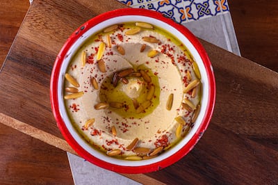 The hummus with pine nuts is a must-try dish at Bait Maryam. Photo: Bait Maryam