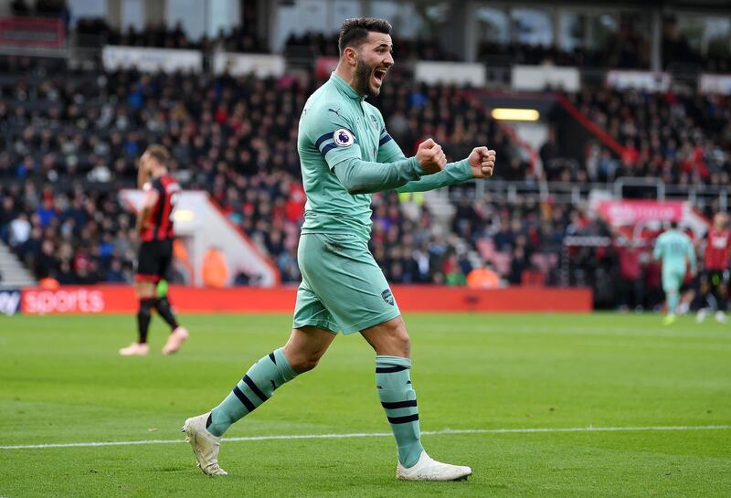 Left-back: Sead Kolasinac (Arsenal) – The Bosnian raided forward to great effect at Bournemouth as his crosses led to both of Arsenal’s goals in a vital victory. Getty