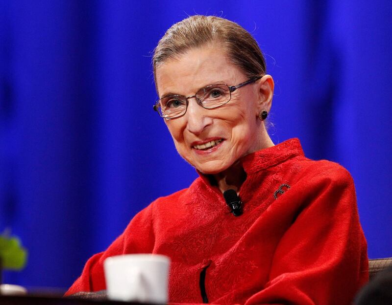 Justice Ruth Bader Ginsburg attends the lunch session of The Women's Conference in Long Beach, California on October 26, 2010. Reuters