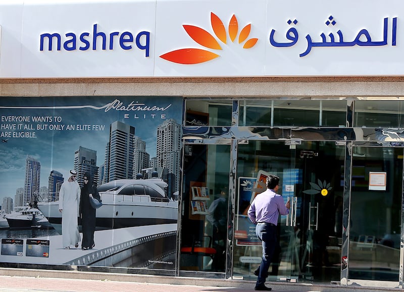 Dubai lender Mashreq Bank was ninth on LinkedIn's list. Satish Kumar / The National