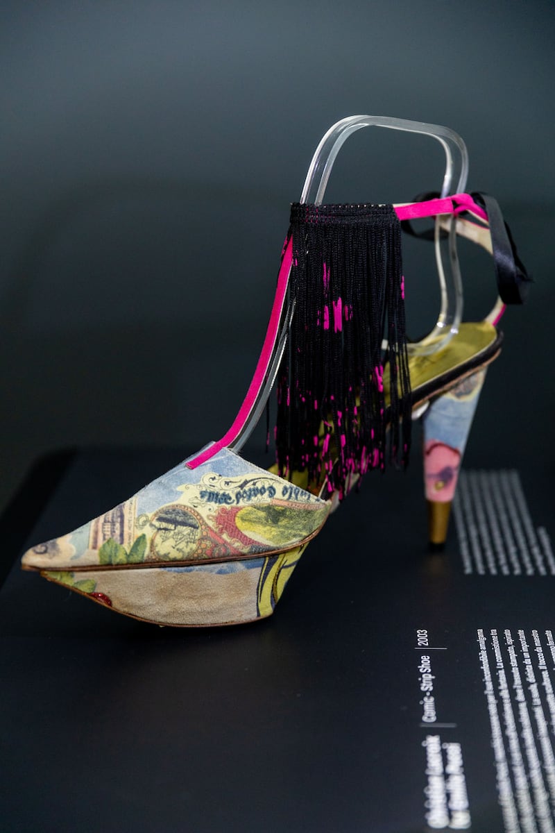 A pop art-inspired shoe by Emilio Pucci. All photos: Italian Cultural Institute