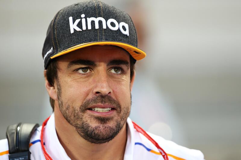 BAHRAIN, BAHRAIN - MARCH 31: Fernando Alonso of Spain and McLaren F1 looks on during the F1 Grand Prix of Bahrain at Bahrain International Circuit on March 31, 2019 in Bahrain, Bahrain. (Photo by Charles Coates/Getty Images)