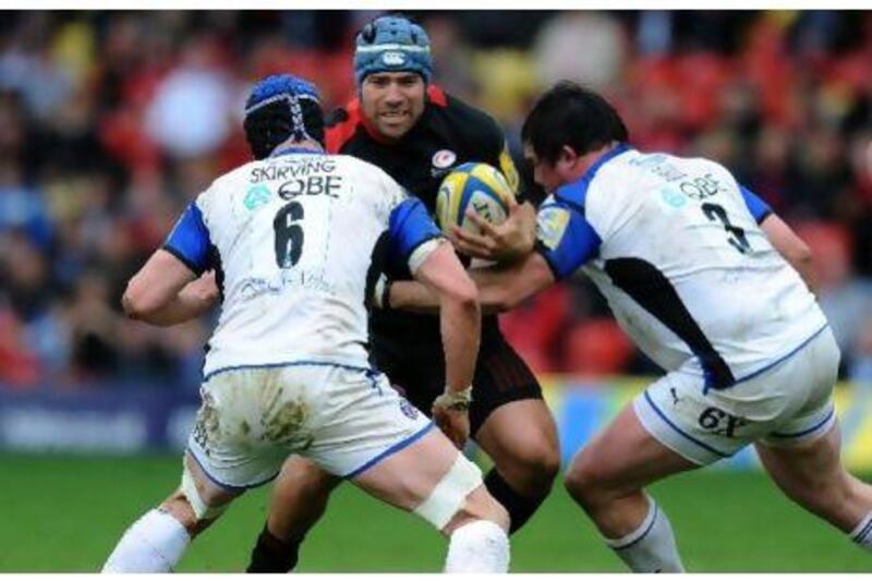 Schalk Brits, centre, and his work for Saracens has been ignored in his native South Africa.