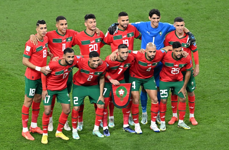 Morocco's starting XI. EPA