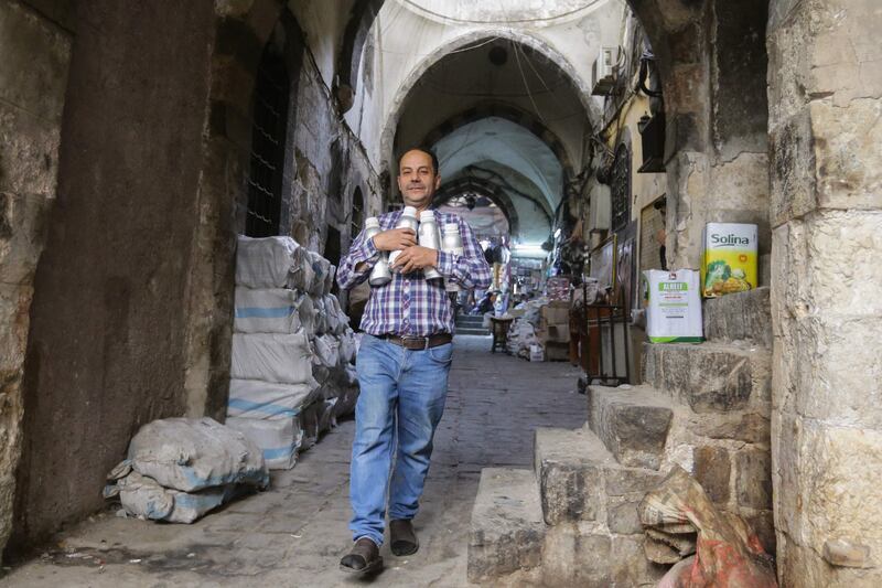 Al Masri sells his fragrances for about six dollars, drawing in a flow of clients from all walks of life.