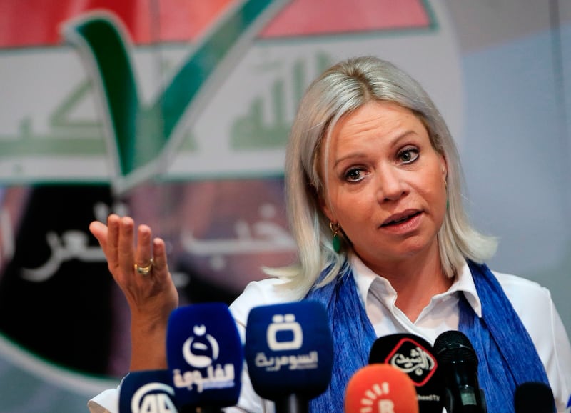 UN envoy Jeanine Hennis-Plasschaert said Iraq was in dire need of the embezzled funds. AP