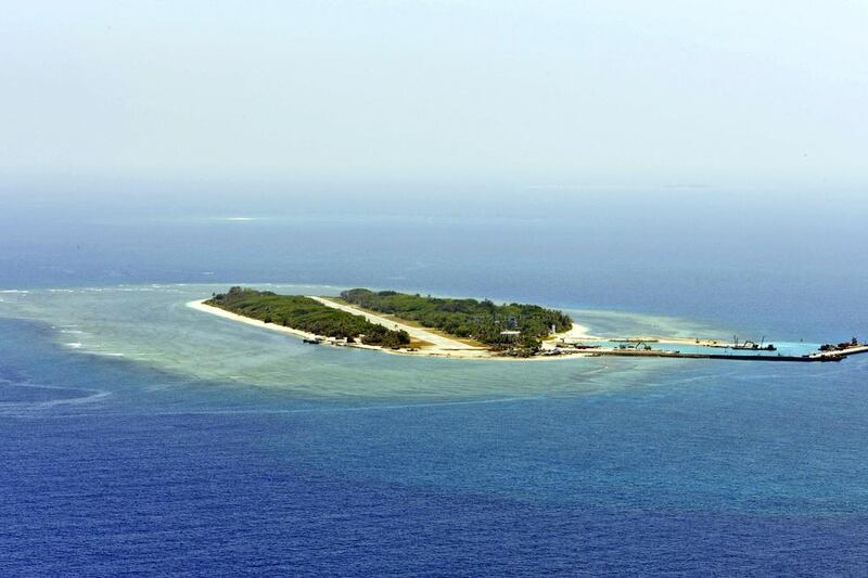 An aerial photograph of Taiping Island, also known as Itu Aba Island in the South China Sea. EPA