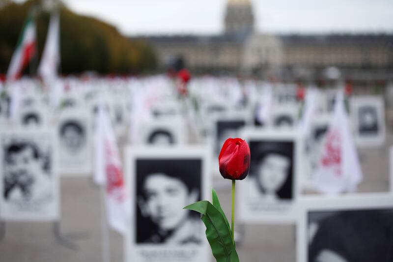 A memorial exhibition featuring Iranian political prisoners and organised by opposition group the  People's Mujahedin Organization of Iran is seen on the Esplanade des Invalides in Paris, France, October 29, 2019. REUTERS/Benoit Tessier