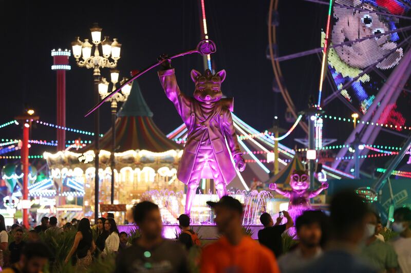 The amusement park at Global Village is popular with people of all ages