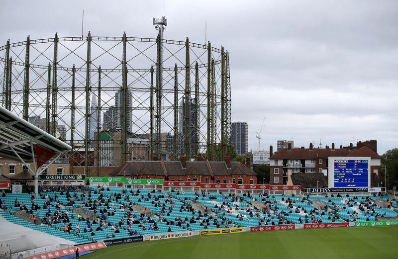 Fans watching the action at The Oval. PA
