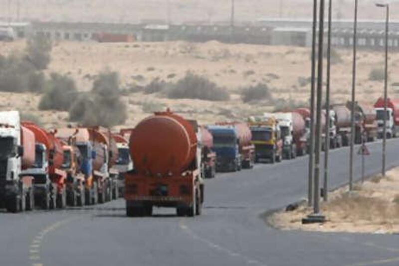 Tanker drivers often wait 10 hours or more to discharge their waste at the Al Awir Treatment Plant.
