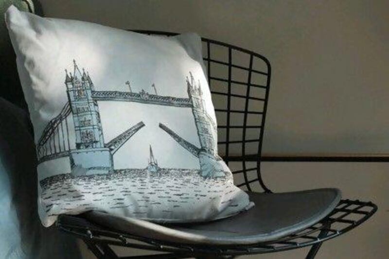 Tower Bridge cushion. Courtesy of Mr Wingate