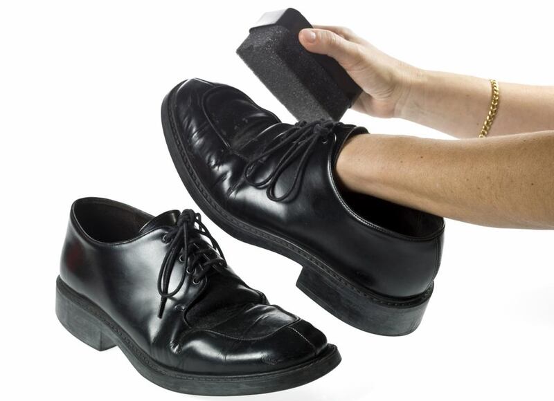 Shoe shine polish clean. Photo by iStock