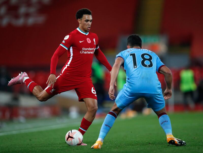 2) Trent Alexander-Arnold (Liverpool) 55 crosses in 8 games. Getty