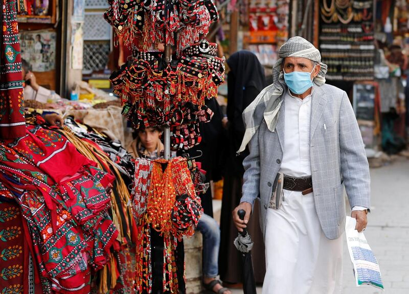 A Yemeni man walks at a market in the old quarter of Sanaa. Reuters