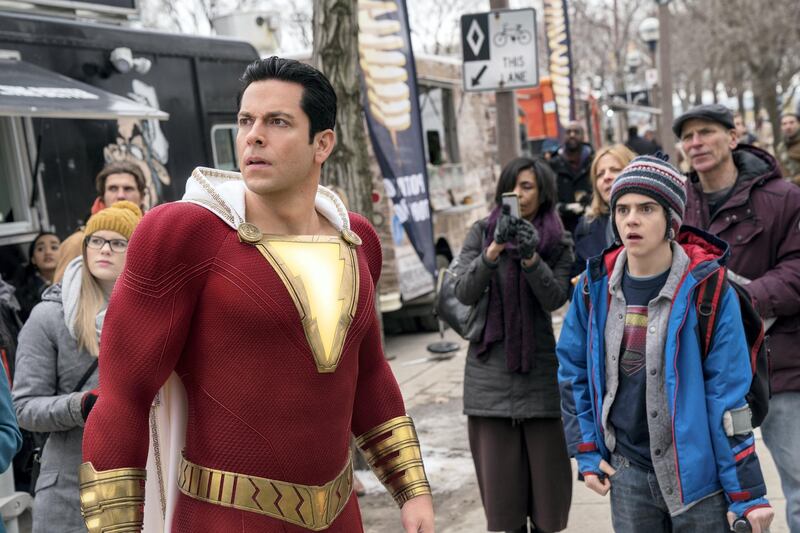 Zachary Levi says he revelled in his scenes with co-star Jack Dylan Grazer, right, who plays Freddy. Steve Wilkie