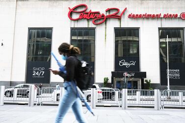 Coronavirus has forced many US businesses, such as the Century 21 department store, to shutter. AFP
