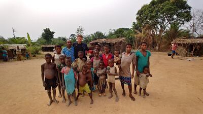 Garfors visits a pygmy village in Central African Republic. Courtesy Gunnar Garfors