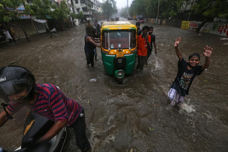 Flooding caused by Cyclone Tauktae in Ahmedabad, India. EPA