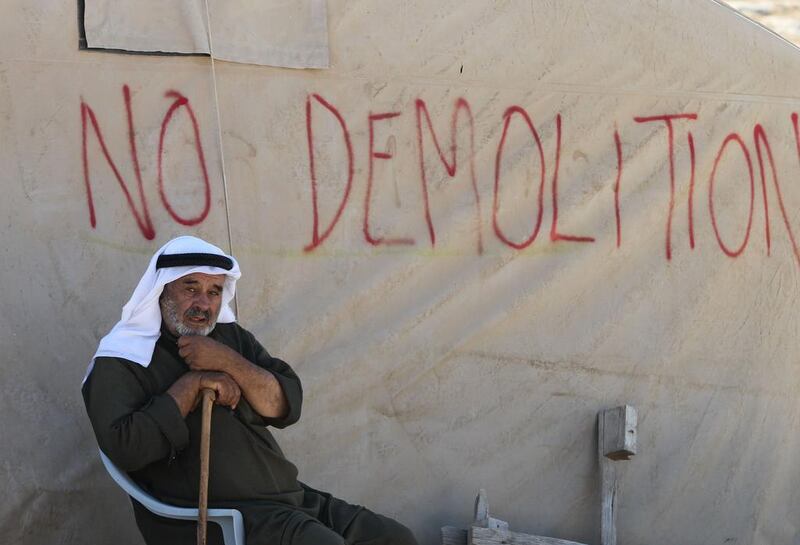 A number of West Bank villages are at risk of demolition. Hazem Bader / AFP Photo