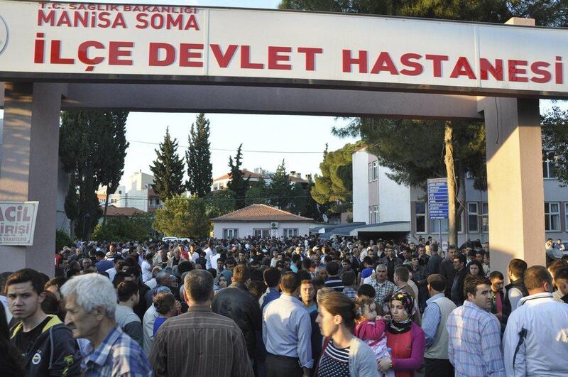 Earlier Yildiz said some of the workers were 420 meters (460 yards) deep inside the mine. News reports said the workers could not use lifts to get out of the mine because the explosion had caused a power cut. AP Photo