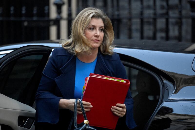 House of Commons leader Penny Mordaunt in Downing Street. Reuters