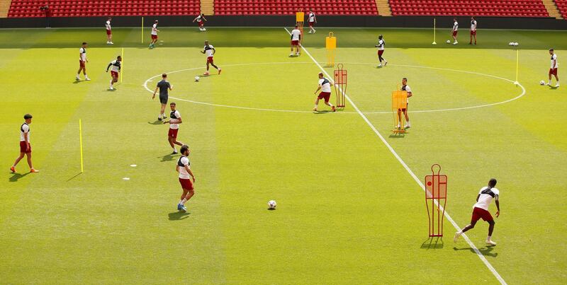 General view during Liverpool training. Andrew Yates / Reuters
