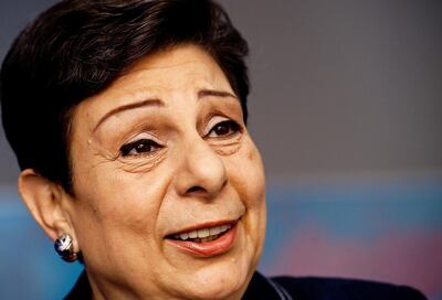 Senior Palestinian official Dr. Hanan Ashrawi, member of the Executive Committee of the PLO and electe Palestinian Legislative Council, is interviewed August 2, 2011 in washington, DC. Ashrawi said she tried in vain to persuade the Obama administration not to veto a Palestinian bid next month for United Nations membership for a state on the lines that existed before the 1967 war.    AFP Photo/Paul J. Richards (Photo by PAUL J. RICHARDS / AFP)