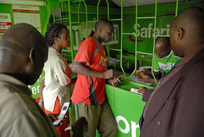 This M-Pesa shop in Kibera, the biggest slum in Nairobi, attracts hundreds of people every day to transfer money using mobile phones.