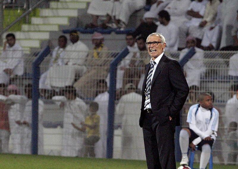 Al Wasl coach Hector Cuper’s frustration was plain to see during the 6-1 Arabian Gulf League defeat to Al Nasr on Wednesday. Jeffrey E Biteng / The National